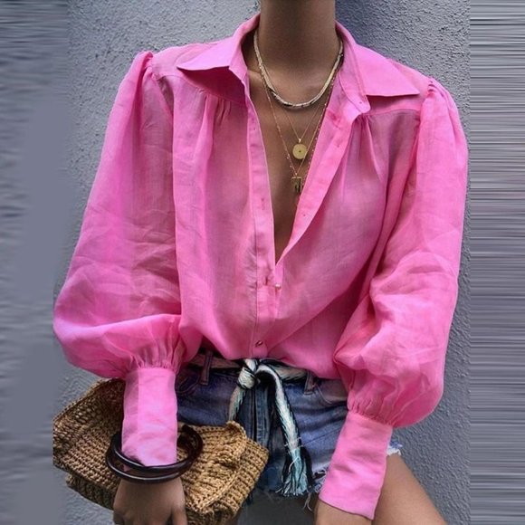 Pretty In Pink Blouse - Picture 1 of 3
